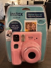 NEW Fujifilm instax Mini SE Instant Camera w/ 10 pack Mini Film Pink Blister