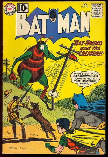 Batman #143 Last 10 Cent Issue Silver Age Superhero Vintage DC Comic 1961 VG-