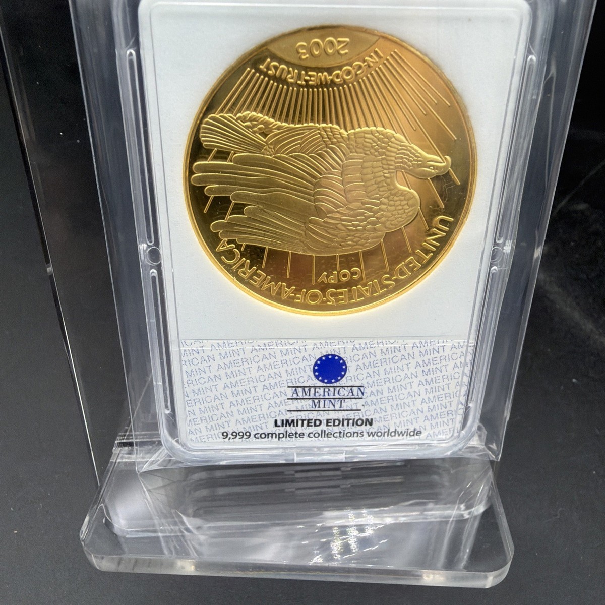 American Mint 1933 Gold Double Eagle Replica Limited Ed. 24k Gold