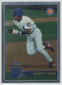 Sammy Sosa 1996 Topps Chrome Baseball Card #99 Chicago Cubs
