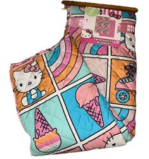 Sanrio Hello Kitty Rainbow Red Twin Quilted I...