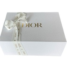 Dior White Gold Collectible Gift Box  Matching Ribbon Tissue Paper 13x9.5x5.5