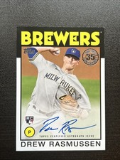💥2021 TOPPS DREW RASMUSSEN 86B-DR 1986 35TH ANNIVERSARY AUTOGRAPH ROOKIE CARD