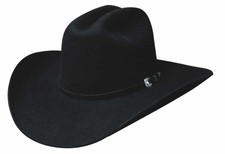 NEW Bullhide Hats 0350BL Rodeo Round- Up Ruidoso 6X Black Cowboy Hat