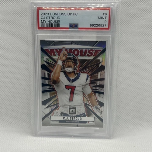 CJ STROUD 2023 Donruss Optic #6 My House! Texans PSA 9 MINT ROOKIE CARD