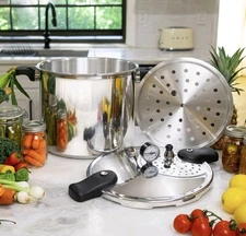 Barton 22-Quart Pressure Canner Pressure Cooker Pressure Gauge with Rack, Induct