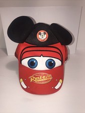 Rust-eze Lightning McQueen Disney Parks Mickey Mouse Club Ears Red Youth Cap