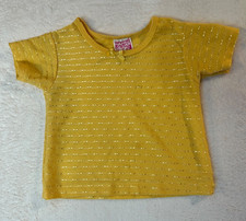 Vintage 70's 80's Garanimals Yellow Toddler Shirt 18 Months Made In USA Shiny