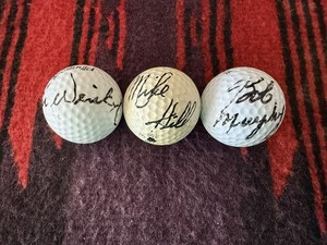 Tom Weiskopf, Gary Player, Mike Hill & Bob Murphy VTG Rare Autographed Golf Ball