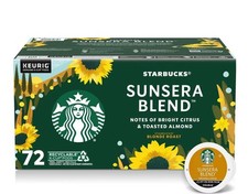 Starbucks Blonde Roast K-Cups Coffee Pods, Sunsera Blend, 72 ct old stock