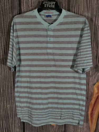 VINTAGE 80’S LEVIS STRIPED COTTON BLEND BUTTONS SOFT THIN TEE T SHIRT M  - Picture 1 of 9