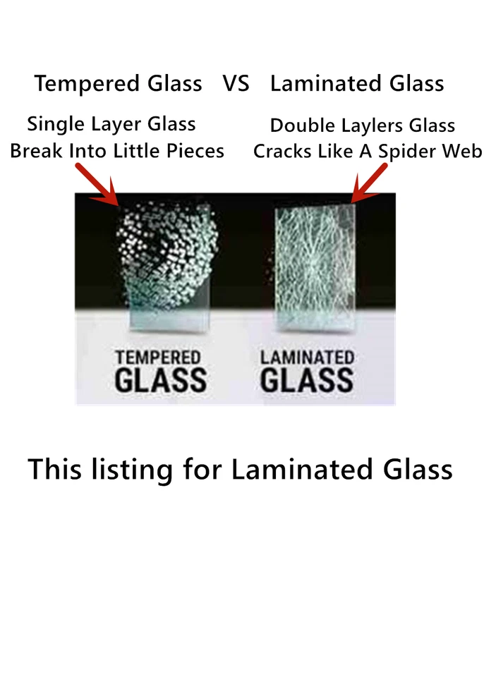 Fit Benz S350 S430 S500 S55 S600 S65 Passenger Right Rear Door Window Glass LAMI - Image 4 of 4