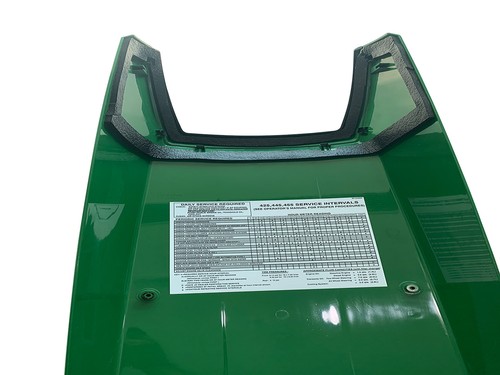 Neu obere Kapuze mit Service-Aufkleber ersetzt AM128986 passt John Deere 425 445 455 415 - Bild 11 von 12