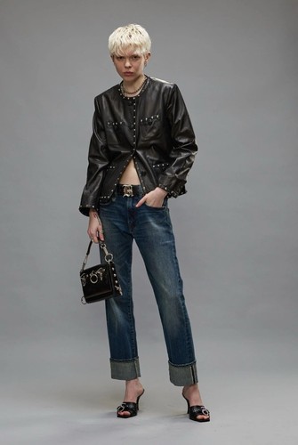 $1895 NWT Brand New R13 Cropped Slouch Studded Jacket Small - Picture 8 of 16