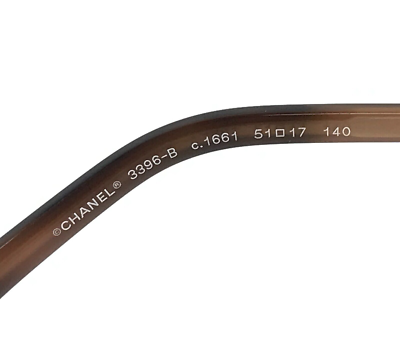 Chanel Eyeglasses Frame 3396-B c.1661 Tortoise Gold Butterfly 