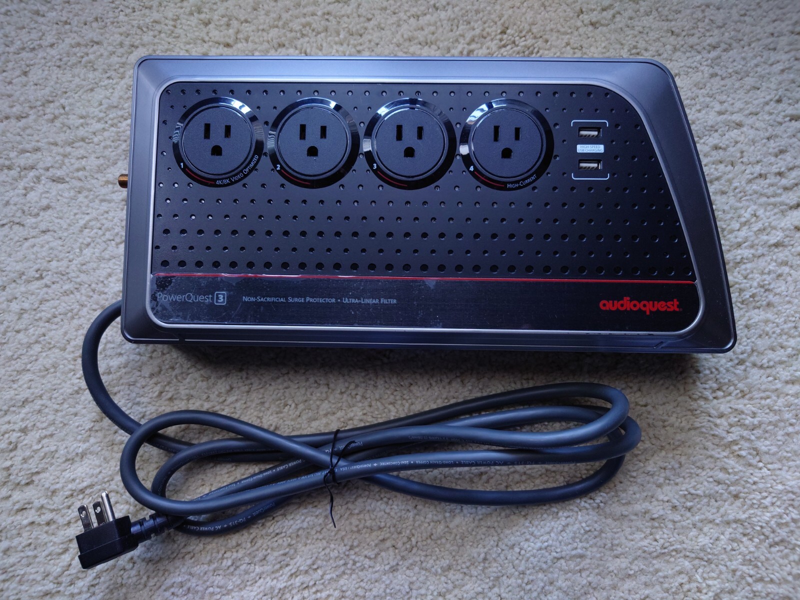 AudioQuest POWERQUEST3 8 Outlet Surge Protector EXCELLENT! eBay