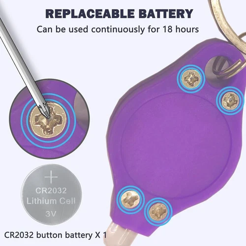 20X UV Schlüsselanhänger Taschenlampe LED Licht lila Licht Schlüsselring Licht - Bild 7 von 9