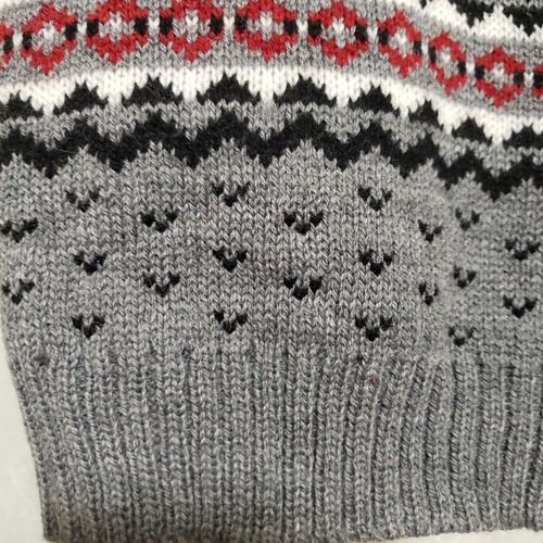 Doodle & Co. Gray Patterned Knit Fur Neck Dog Pet Sweater Size S - Picture 8 of 10