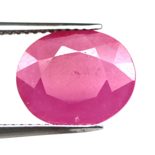 4.32 CT. Heated Pink Ruby Madagascar Oval 10 x 12 mm.