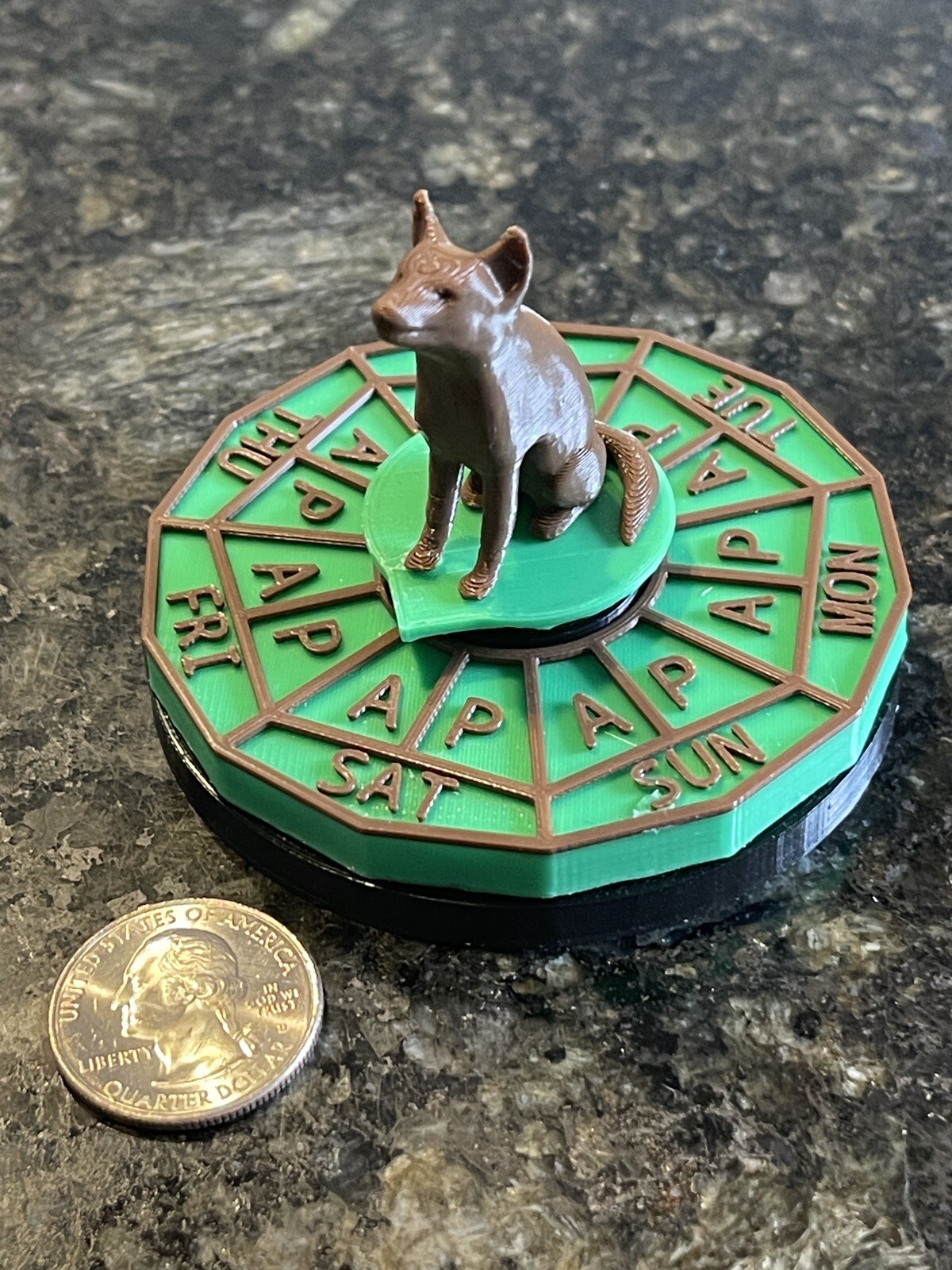 Feeding Reminder Tracker - Daily Am / Pm Rotating Dial - 3d Printed