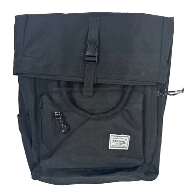 TAN.TOMI Rucksack Rolltop Laptop Tasche bis 15,6 Zoll Backpack Schwarz NEU - Bild 1 von 4