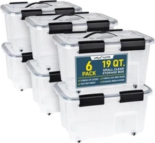 Stackable Storage Box Set Space-Efficient Stackable Storage Boxes 19QT