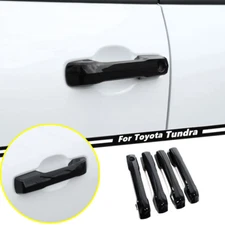 Fit For 2022-2025 Toyota Tundra ABS Gloss Black Door Handle Decor Cover Trim 4P