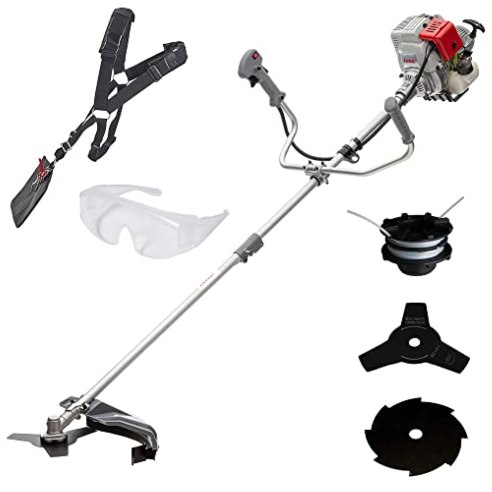 IKRA tagliaerba decespugliatore a benzina IBF 31-4 incl. bobina di filo, 2 lame