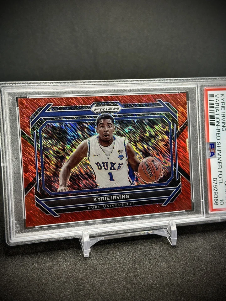 Kyrie Irving 2023 Panini Prizm FOTL вариация красного мерцания призма /9 SSP PSA 10 - Изображение 2 из 3