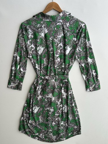 L'Agence Addison Paisley Hemdkleid in Grasgrün mit Gürtel Größe Small gebraucht, in einwandfreiem Zustand - Bild 13 von 20