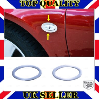 Chrome Side Indicator Surround Trim 2 pcs S.STEEL For BERLINGO / PARTNER 2008-UP