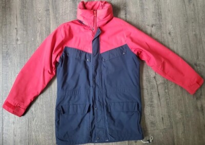 Far West Gore-Tex In Coat W/ Hood Removable White Jacket Sz M Ski Snow  Blue