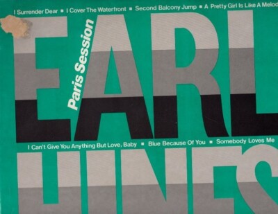 Earl Hines- Paris Session Vinyl LP