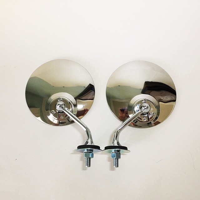 Classic Vintage MG Style 4" Round Side Fender / Door Mirrors 1PR eBay