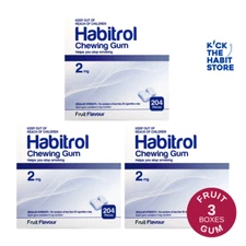 Habitrol Gum 2mg Fruit  612 Pieces 3 Boxes x 204 pcs Sugar Free 2027+