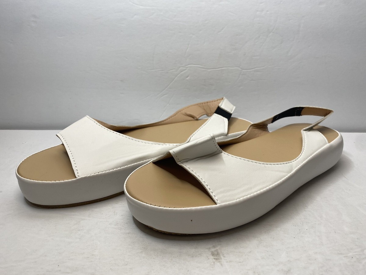 ストラップ L Women's Skip On Sandals W/ Stretchy Strap • White • Size 38 | eBay