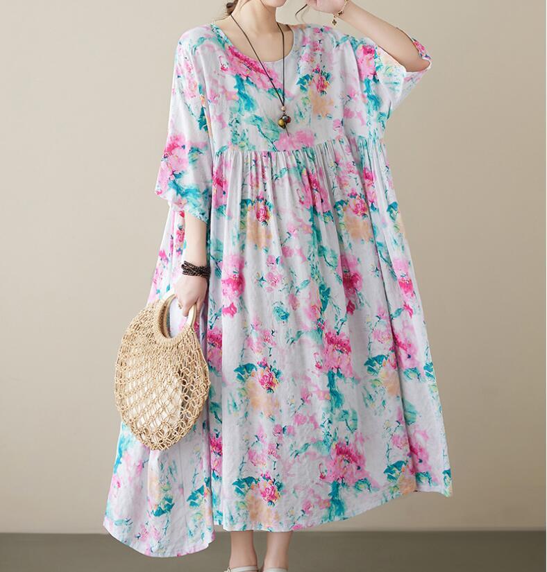 slim fit dress slacks Women's Natural Linen Dress