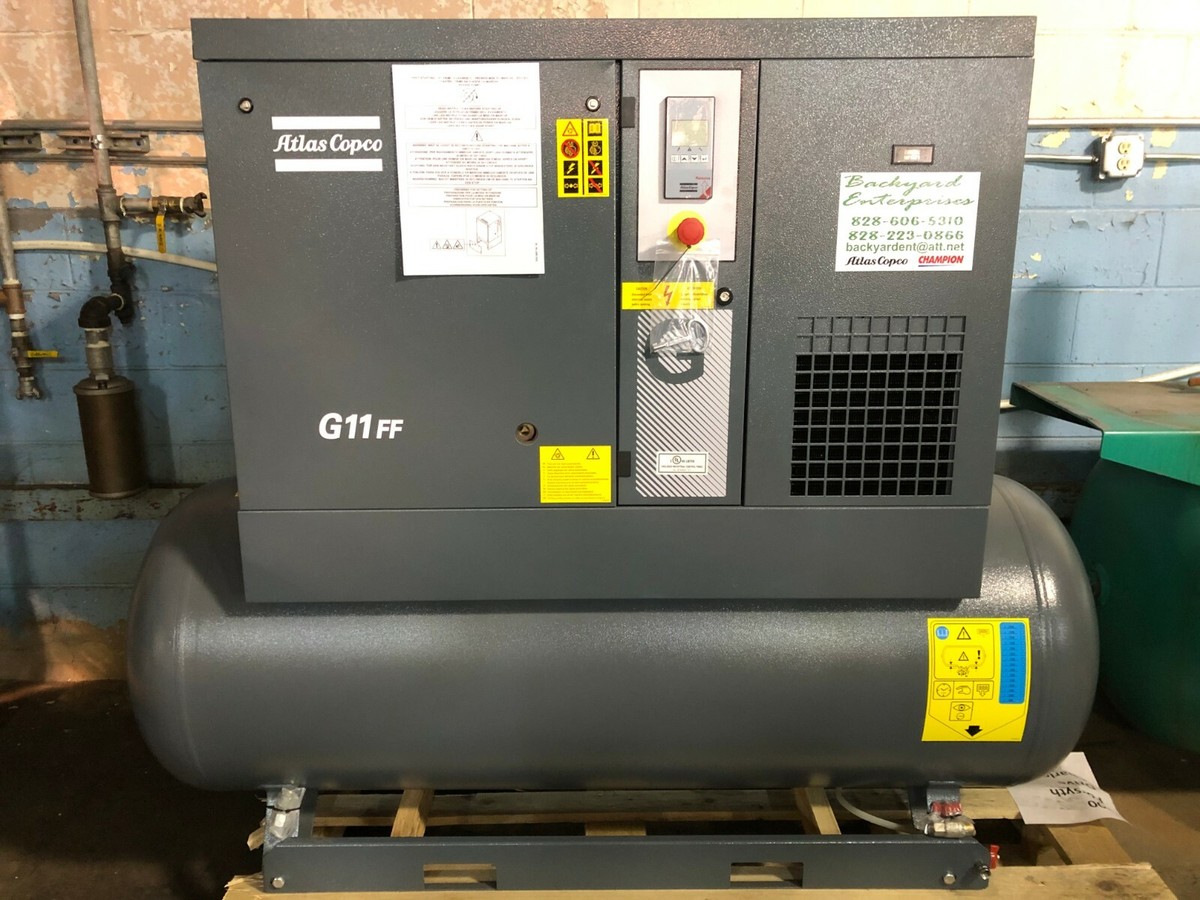 15 hp Atlas Copco G11FF rotary screw air compressor | eBay