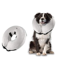 Pet Dogs Cats Inflatable Collar Surgery Protective Recovery Soft Adjustable Cone