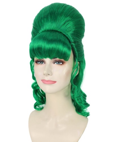 HPO Adult Women's Class 60's Brown Half Updo Wig with Ponytail, HW-7577 - Picture 39 of 65