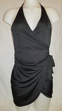 BNWT Gorgeous black I SAW IT FIRST faux wrap party evening bodycon dress Size 6
