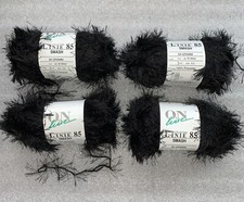 Lot of 4 ON LINE LINIE 85 Smash Yarn Black 50g