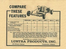 Vintage  Very Rare 1960 Lustra Trophy Kart Go-Kart Ad