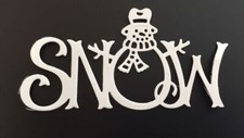 Christmas Die Cuts Snow Snowman Set of 12 White Cardstock