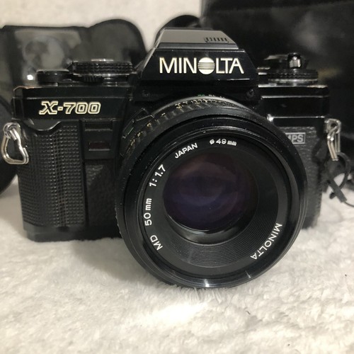 MINOLTA X-700 Lot 35mm SLR Film Camera 2 Lenses Manuals Filters Flash - Picture 2 of 24