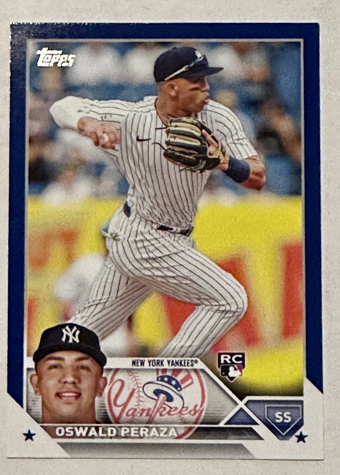 2023 Topps Series 1 Oswald Peraza Royal Blue Parallel RC #94 New York Yankees