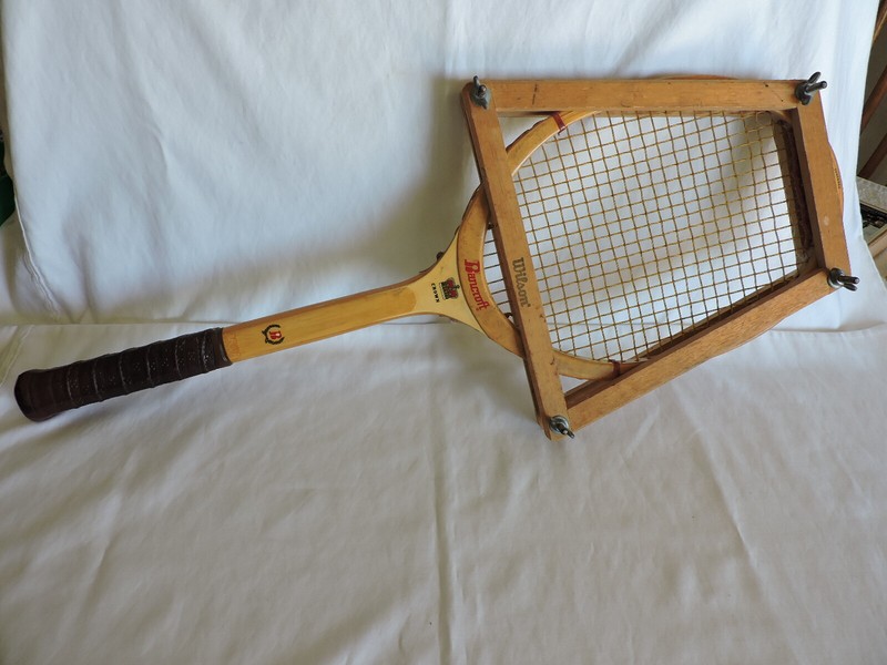 Bancroft Crown Vintage Wood Tennis Racket with Wilson Wood Brace Frame