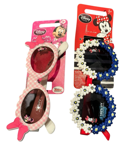 Disney Minnie Mouse Red White and Blue Floral Sunglasses For Girls (Lot Of 2)
