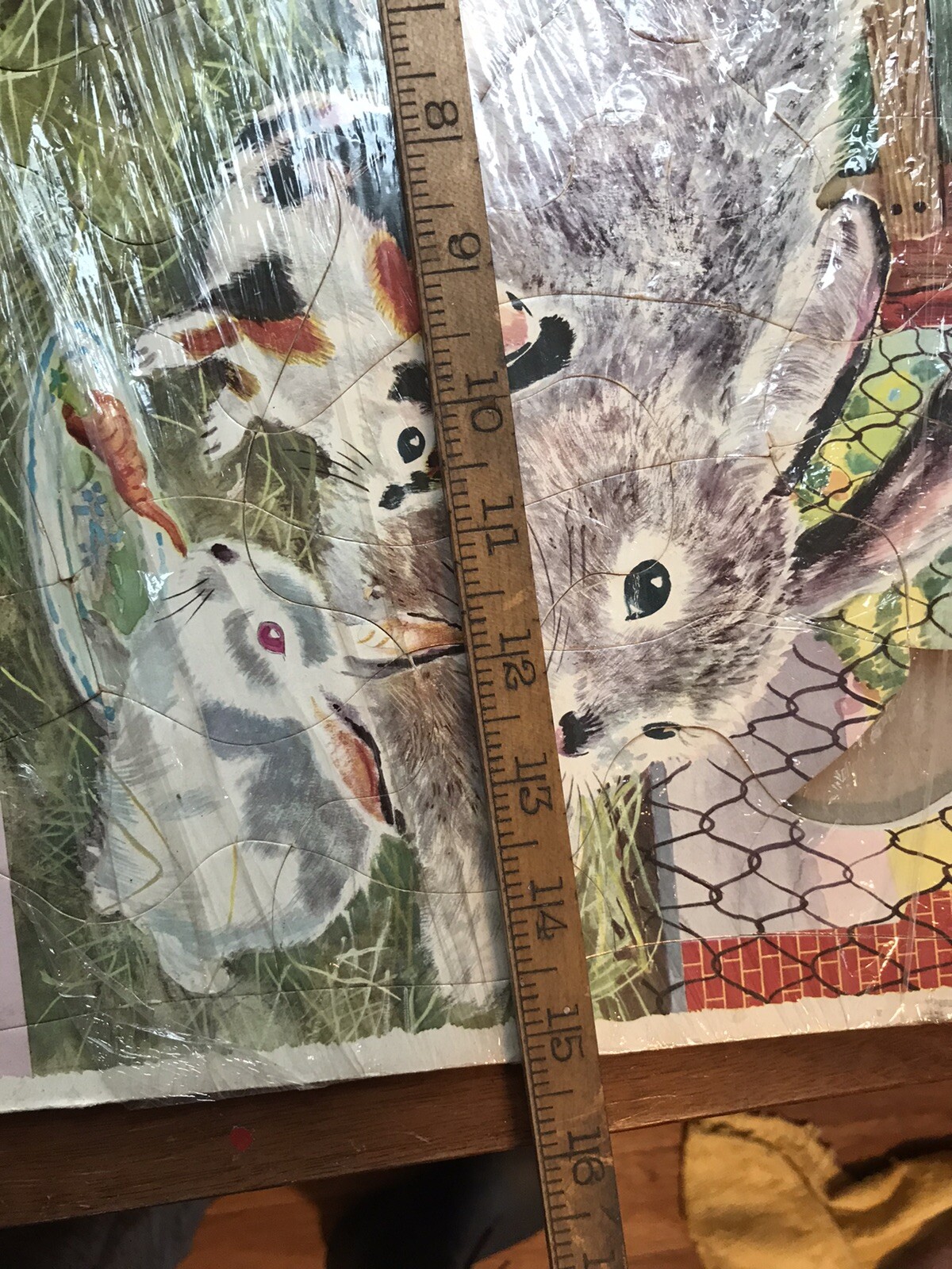 Vintage Playskool Rabbit Puzzle Missing Piece Mother & baby bunnies