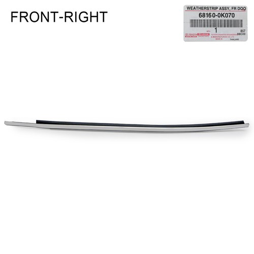 Front Rh Outer Door Weatherstrip Window Seal Belt For Toyota Revo 2015 2020 - Imagen 4 de 8